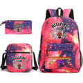 Stranger Things Hellfire Club Backpack Three-piece Set School Bag Starry Red