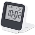 Miniatyrbild 1 av 4: Small Digital Travel Alarm Clocks,battery Operated Mini Travel Clock With Backlights,portable Folding Mini Pocket Calendar Temperature Clock (white)