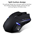 Miniatyrbild 2 av 3: Wireless Gaming Mouse Breathing Backlit, 2 Programmable Side Buttons, 2000 Dpi, Ergonomic Grips 7-button Design Black