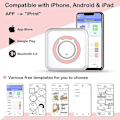 Miniatyrbild 2 av 5: Mini Pocket Sticker Printer, Bluetooth Wireless Portable Mobile Printer Machine Thermal Printer For Notes, Memo, Photo, Pocket Label Receipt Printer C option 3