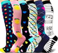 Compression Socks For Women & Men Circulation 6 Pairs For Athletic Running Cycling set8 S M