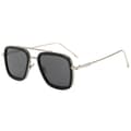 Marvel Tony-stark Edith Avengers Sunglasses Retro Iron-man Glasses Silver Frame Black Grey Lenses
