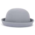 Bowlerhatt i ull for foreldre og barn, Fedora-hatter Dome light gray 54cm
