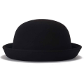 Miniatyrbilde 1 av 4: Bowlerhatt i ull for foreldre og barn, Fedora-hatter Dome black 54cm