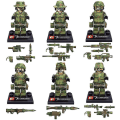 Miniatyrbild 1 av 4: Falcon Commando Minifigure Assembling Doll Toy Military Building Blocks 6pcs