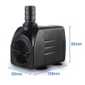 Miniatyrbild 3 av 3: Submersible Pump, Ultra Quiet Water Pump With Fountain Pump With 5ft Power Cord, 3 Nozzles For Fish Tank, Aquarium, Statuary, Hydroponics