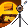 Miniatyrbilde 2 av 4: Solnedgang Projektor LED Regnbue Projeksjonslys USB Solnedgang Lampe Projektor Romantisk Visuell LED Lys Med 16 Farger Moderne Gulvstativ Nattlys For Ph