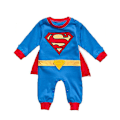 Miniatyrbilde 1 av 5: Baby Superhelt Romper Jumpsuit Kostyme Antrekk for Gutter og Jenter Superman C 3-6 Months