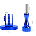 Miniatyrbillede 3 af 5: Tripod Adapter Aluminium, Gevindmonteringsadapter til Actionkameraer Blå
