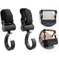 Miniatyrbild 1 av 5: 2 Pieces Stroller Hooks Versatile Children For Stroller Stroller Hooks Black