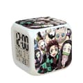 kids Digital Led Alarm Clock Nezuko Demon Slayer Night Light Glowing Desk Clock With Thermometer