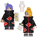 Pikkukuva 3 / 4: 8 kpl Ninja Minihahmoja Setti Lasten Leikkikalut Action Hahmo Anime Sankareita Minihahmo Syntymäpäiväjuhlalahjat Lapsille Pojille Tytöille