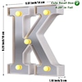 Miniatyrbillede 4 af 5: LED Marquee Bogstav Lys 26 Alfabet Lysende Bogstaver Skilt Perfekt Til Natlys Bryllup Fødselsdagsfest Julelampe Hjemmebar Dekoration B09 K