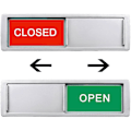 Miniatyrbild 1 av 5: Open Closed Sign, Open Signs Privacy Slide Door Sign Indicator Silver-open close sign
