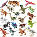 Miniatyrbillede 1 af 5: Dinosaur Byggeklodser Tyrannosaurus Rex Pterosaur Stegosaurus Brachiosaurus Velociraptor Bullosaurus Børne Puslespil Legetøj 20 stk