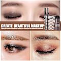 Miniatyrbild 2 av 4: Eyebrow Stamp Shaping Kit Reusable Makeup Brow Powder Stencil Portable Waterproof Cosmetic Set Medium Brown