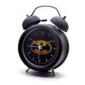 3 Inch Children's Alarm Clock Retro Silent Pointer Clock Round Digital Double Bell Black Alarm Clock Bedside Night Light