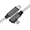 Miniatyrbild 1 av 5: Link Cable 5m Type-c To Type-c Braided 90 Degree Signal Booster 6gbps Data Transfer - Virtual Reality Headset Gaming Pc Grey 5M