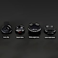 Miniatyrbild 3 av 4: 2 In 1 Universal 37mm 0.45x 49uv Wide Angle Macro Cell Phone Camera Lens Kit Rose Gold