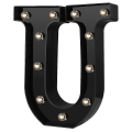 Miniatyrbillede 1 af 5: Nydesignet LED Bogstav Lys 26 Alfabet Sorte Dekorative Marquee Lamper Til Bryllupsfest U