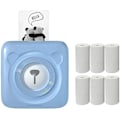 Miniatyrbild 1 av 4: Mini Smart Thermal Printer, Suitable For All Smart Phones, Memo Label Printer, Bluetooth Label Printer With 6 Rolls Of Printing Paper (blue)