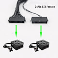 Miniatyrbillede 4 af 4: Computer Case Bundkort Strømforsyning Linje 24pin Strømforlængerledning 24p Adapterkabel Atx24 Pin Forlængerledning