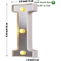 Miniatyrbillede 3 af 4: LED Marquee Bogstav Lys 26 Alfabet Lysende Bogstaver Skilt Perfekt Til Natlys Bryllup Fødselsdagsfest Julelampe Hjemmebar Dekoration B09 I
