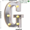 Miniatyrbillede 4 af 5: LED Marquee Bogstav Lys 26 Alfabet Lysende Bogstaver Skilt Perfekt Til Natlys Bryllup Fødselsdagsfest Julelampe Hjemmebar Dekoration B09 G