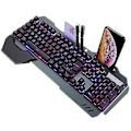 Miniatyrbild 1 av 5: Desktop Laptop Mechanical Keyboard Rgb Led Backlight Plug And Play Ergonomic Design Waterproof Gaming Keyboard Rgb Backlight Black