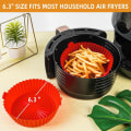 Miniatyrbilde 3 av 4: Airfryer Silikonform - Airfryer Ovnstilbehør - Erstatning for Brennbart Bakepapir - Du trenger ikke å rengjøre Airfryeren White