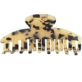 Pikkukuva 2 / 2: Iso hiusklipsi kilpikonnakuvioinen banaaniklipsi sopii ohuille naisille. Ranskalainen design, selluloidileopardikuvio, vahva kiinnitys, sopii paksuille hiuksille Light leopard