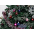 Miniatyrbilde 5 av 5: Julekulepynt, knusesikre juledekorasjoner (2 stk - rosa+grønn)