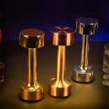 Miniatyrbild 3 av 4: Rechargeable Led Table Lamp Touch Sensor Desk Light Bedroom Restaurant Bar Decor Gold Dumbbell