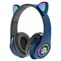 Miniatyrbillede 1 af 2: Lysende Katteører Søde Kattepoter Cool Headset med Katteører og Bluetooth Blue