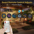 Miniatyrbild 2 av 5: Led Outdoor String Lights,15m 20psc Bulbs Warm White Garden Festoon String Light With Remote &timer, Waterproof String Lights EU Plug