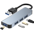 Pikkukuva 1 / 5: 4-porttinen USB Hub 3.0, USB Ultra Slim Nopea Data Kannettava Jakaja