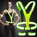 Miniatyrbillede 1 af 5: Led Refleksvest, Høj synlighed Led Reflekssikkerhedsvest Løbelys til løbere