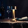 Miniatyrbilde 4 av 4: Oppladbar LED Bordlampe Berøringssensor Skrivebordslampe Soverom Restaurant Bar Dekor Gold Dumbbell