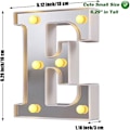 Miniatyrbillede 3 af 4: LED Marquee Bogstav Lys 26 Alfabet Lysende Bogstaver Skilt Perfekt Til Natlys Bryllup Fødselsdagsfest Julelampe Hjemmebar Dekoration B09 E