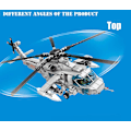 Miniatyrbillede 2 af 5: Helikopter Byggeklodser Brikker Børnelegetøj