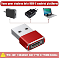 Miniatyrbilde 4 av 4: Usb C Hunn til Usb Hann Adapter 2 stk, type
