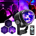Miniatyrbilde 2 av 5: UV Svart Lys 6W LED Diskokule Partylys Strobelys Diskolys, Lydaktivert Med Fjernkontroll DJ Lys Scenelys For Party Mimenor