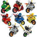 Miniatyrbillede 1 af 4: 8 stk. Ninja Figurer Sæt Børnelegetøj Shinobi Minifigurer Fødselsdagsfest Gaver