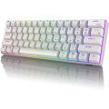 Miniatyrbild 1 av 4: Rk Rk61 Rgb Wireless/wired 60% Compact Mechanical Keyboard, 61-key Bluetooth Small Portable Gaming Office Keyboard, Suitable For Windows And Mac White