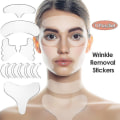 Miniatyrbillede 3 af 5: Genanvendelig Silikone Rynkefjernelse Sticker Ansigt Pande Hals Øje Sticker Pad Anti Aging Patch Ansigtsløft Maske Hudplejeværktøjer