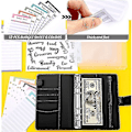 Miniatyrbild 2 av 2: A6 Binder Budget Notebook Cover Folder Size 6 Hole Pocket Plastic Zipper Money Saving Envelope Diary Purpie
