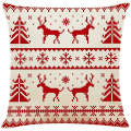 Miniatyrbilde 4 av 4: 4 stk. 45x45 cm Pynteputetrekk Juledekorative Sofaputetrekk Bomulls Lin Putetrekk Firkantet Putetrekk For Sofa, Sjeselong, Seng Og Bil
