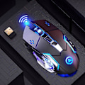 Miniatyrbild 1 av 4: Wireless Gaming Mouse Rgb Backlit, Rechargeable, 6 Programmable Buttons Black silver
