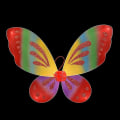 Miniatyrbild 4 av 4: Fairy Genie Wings Costume Toddler Dress Up Butterfly Shaped Wings With Elastic String For Girls Colorful Red