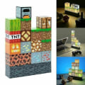 Miniatyrbild 3 av 3: 16pcs Minecraft Building Block Light Desk Lamp Splicing Light Stitching Lamp Diy